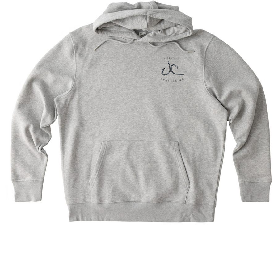 Catch. Cut. Process, a Heather Grey Stanley/Stella Unisex Cruiser 2.0 Pullover Hoodie