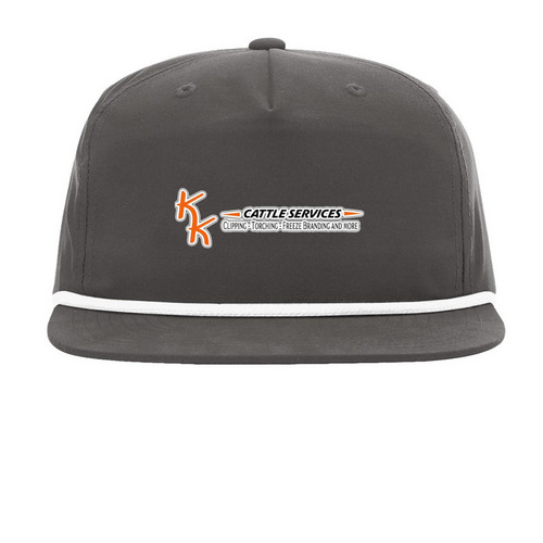 KK Hats, a Charcoal/ White Printed Umpqua Snapback Cap