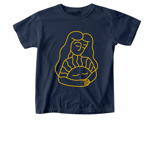 Sol Woman (Mustard) Youth Tee, a True Navy Comfort Colors Youth Tee