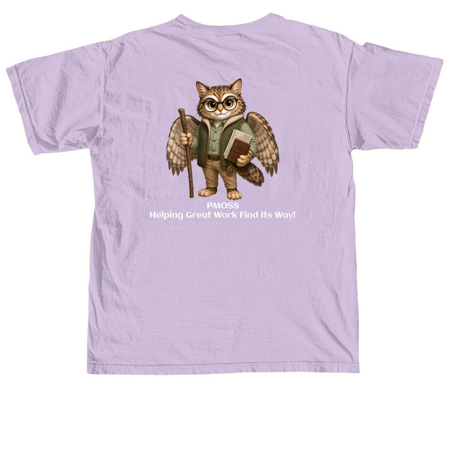 PMOSS Serious, a Orchid Comfort Colors Unisex Tee (back-view)