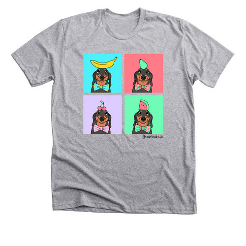 Harlso the Balancing Hound, a Athletic Heather Premium Unisex Tee