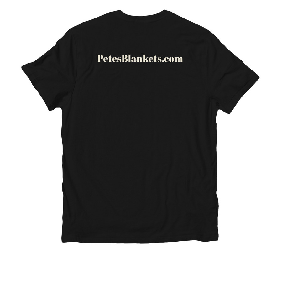 Retro Tapestry.&nbsp;, a Deep Black Allmade Organic Cotton Unisex Tee (back-view)