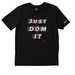 Just Dom It Nike, a Black Nike Dri-FIT Jersey Blend Performance Tee