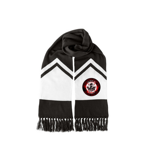 SCARF, a Black/ White Two-Tone Gameday Scarf