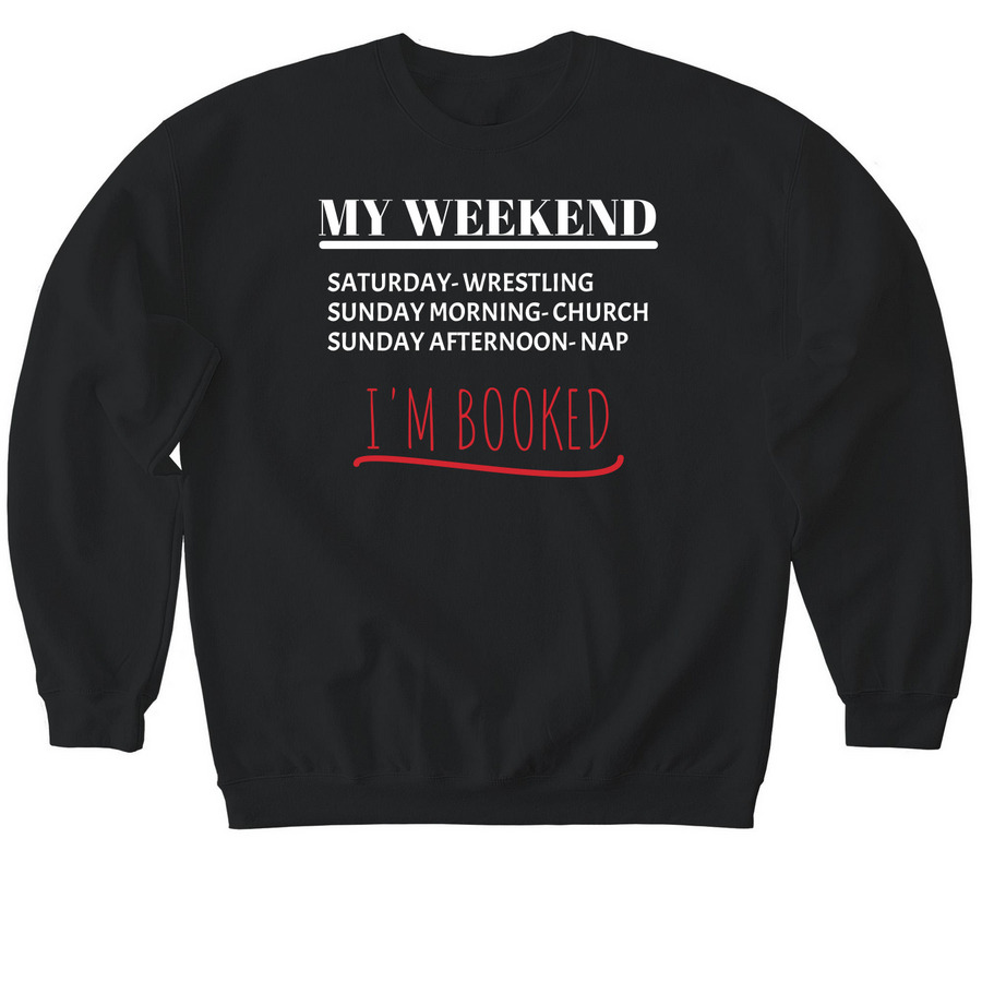 I'M BOOKED, a Black Softstyle Crewneck Sweatshirt