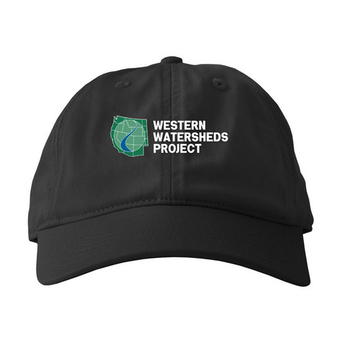 Western Watersheds Project Cap, a Black Printed Eco Baseball Cap