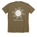 Front/Back Sunflower Logo, a Heather Olive Premium Unisex Tee (back-view)