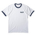 The Hop Collection ? Dark Logo, a White/ Navy Cotton Ringer Tee