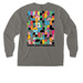 Design Worth Celebrating 1, a Grey Comfort Colors Long Sleeve Pocket Tee (back-view)