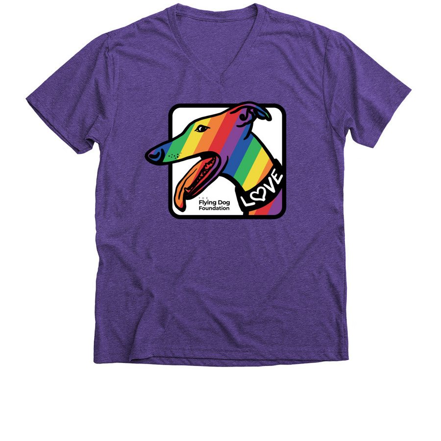 Love, a Purple Rush Premium V-Neck Tee