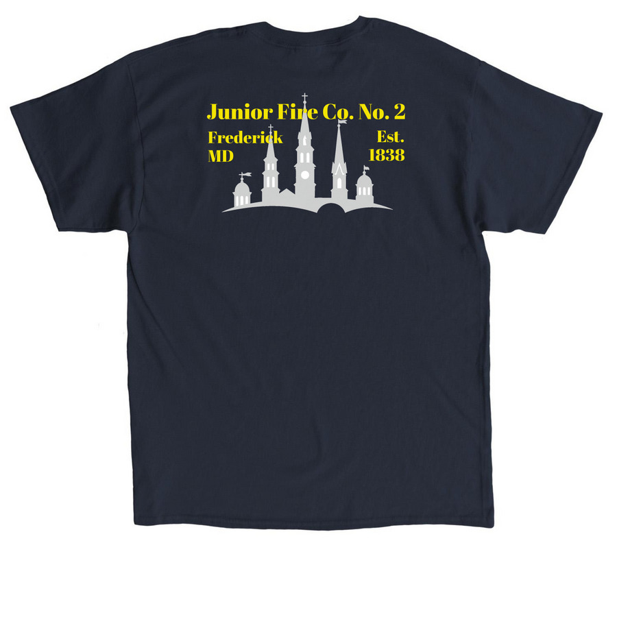 Junior Fire Co. No. 2 - Limited Run, a Navy Classic Unisex Tee (back-view)