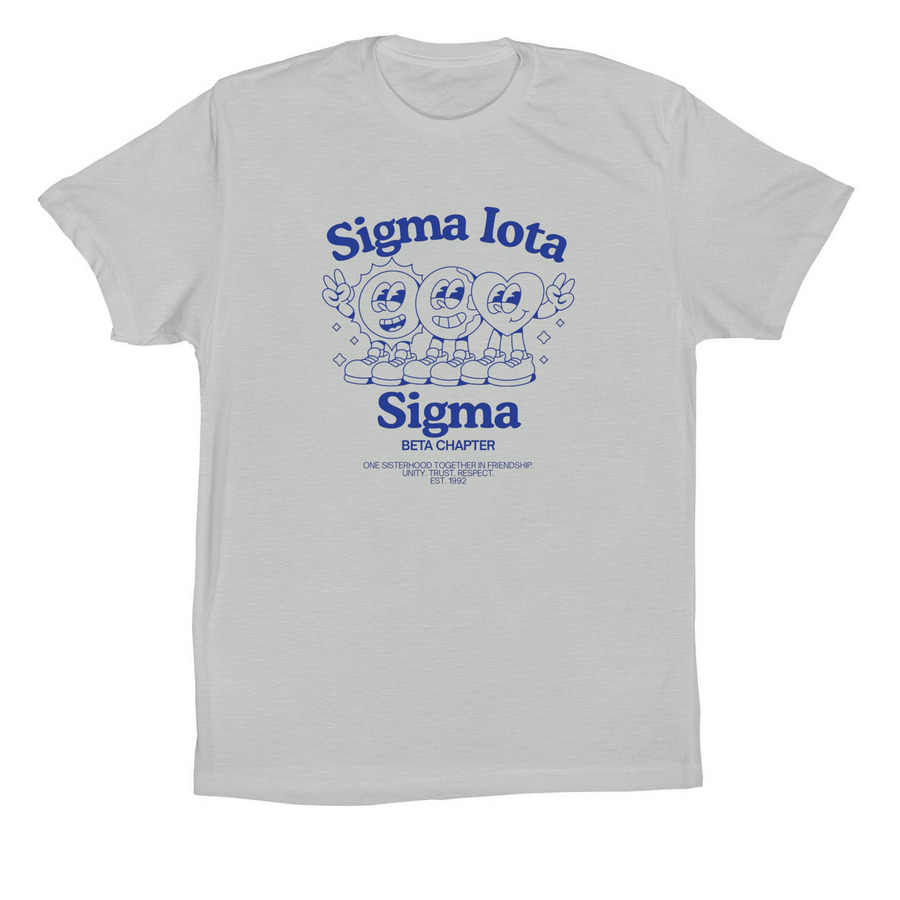 Sigma Iota Sigma 1, a Silver Premium Cotton Tee
