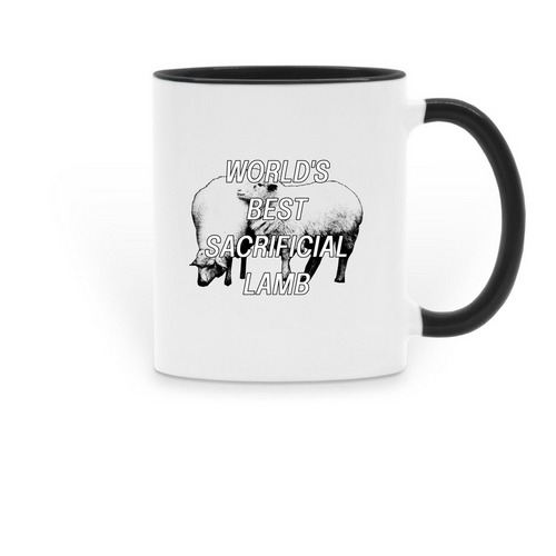 Sacrificial Lamb, a Black Two-Tone Ceramic Mug