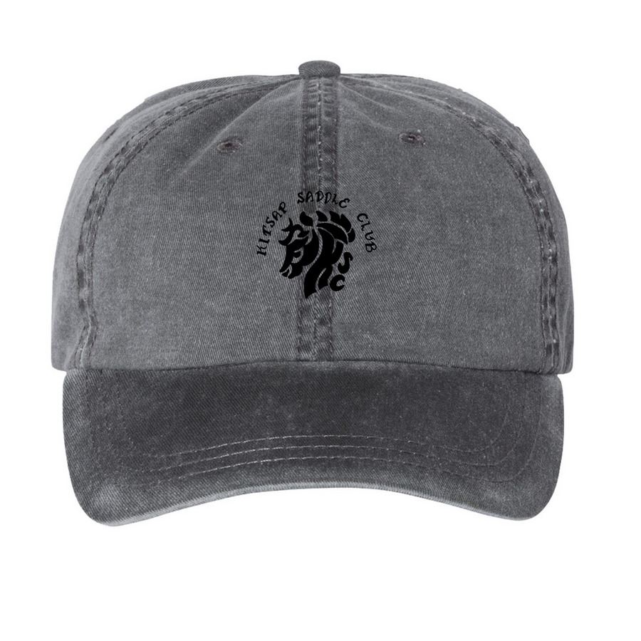 Kitsap Saddle Club Fundraiser, a Black Printed Pigment Dye Baseball Cap