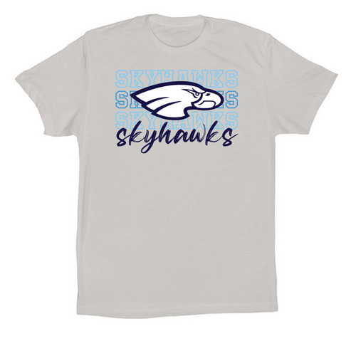 Hawks Hawks, a Solid Athletic Grey Premium Cotton Tee