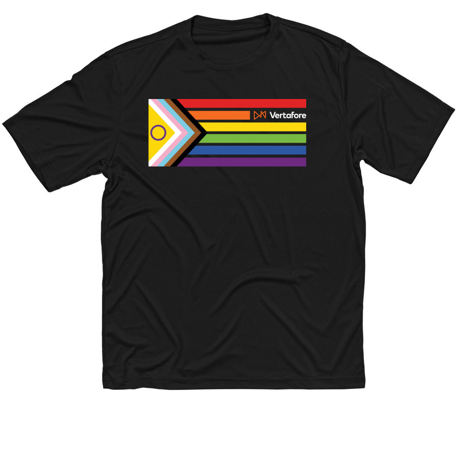 Vertafore Pride 2024 Design - Active Apparel, a Black Classic Performance Tee