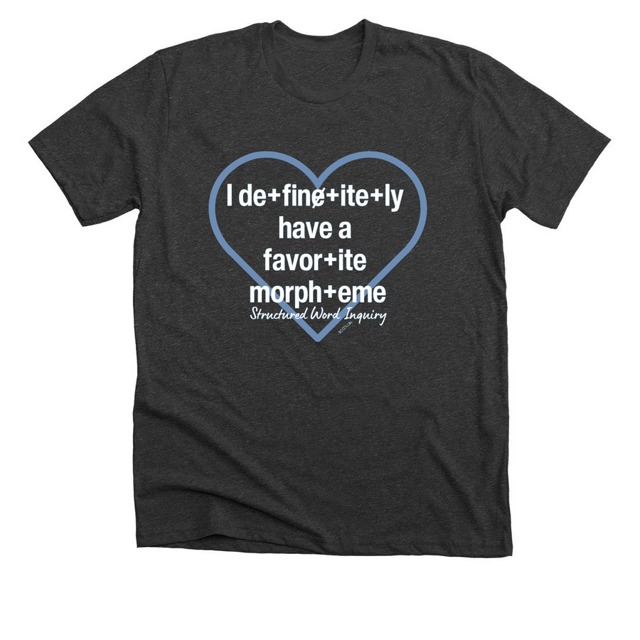 Favorite Morpheme with a heart, a Dark Grey Heather Premium Unisex Tee