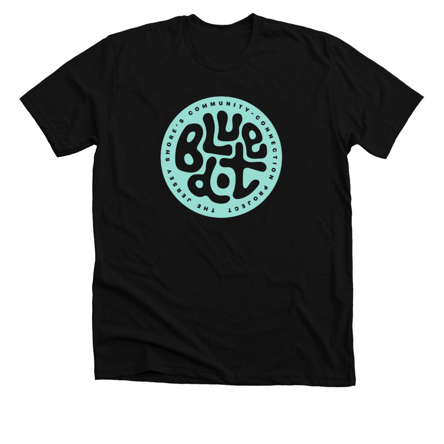 blue dot: social & community wellness, a Solid Black Blend Premium Unisex Tee