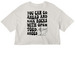 Respectfully? Kick Rocks, a Vintage White Women?s Cropped Cotton Tee (back-view)