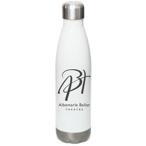 ABT Logo Water Bottles&nbsp;, a White Stainless Steel Water Bottle