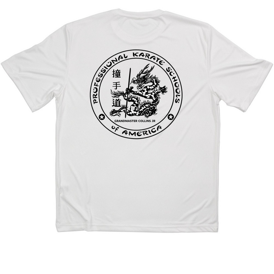 PKSA Big Rapids Athletic Tee, a White Classic Performance Tee (back-view)