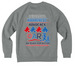 AK Runs for Autism, a Aluminum Grey Heather Allmade Organic CVC Crewneck Sweatshirt (back-view)