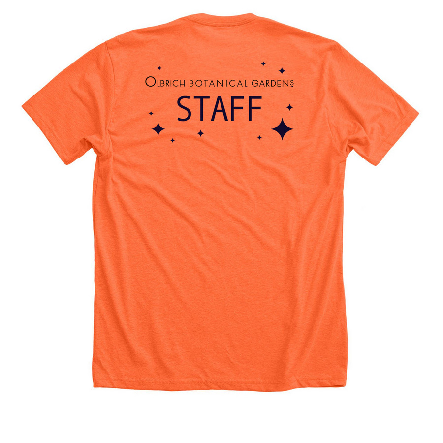 GLEAM Staff Shirt&nbsp;, a Heather Orange Premium Unisex Tee (back-view)