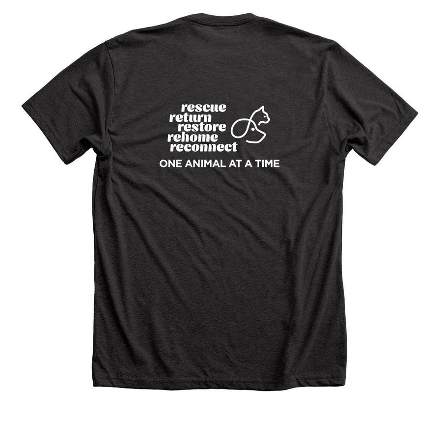 HSSW Signature Series, a Dark Grey Heather Premium Unisex Tee (back-view)