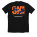 Cleveland Metro Ski Council, a Solid Black Blend Premium Unisex Tee (back-view)