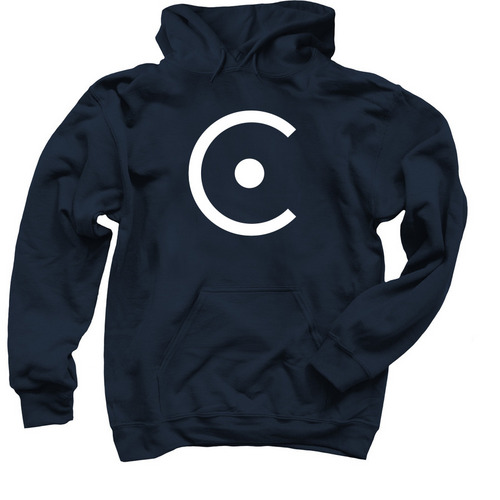 C-DOT LOGO, a Navy Pullover Hoodie