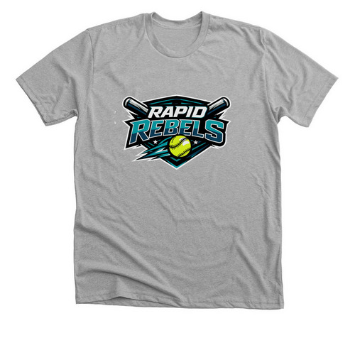 Rebel Logo, a Athletic Heather Premium Unisex Tee