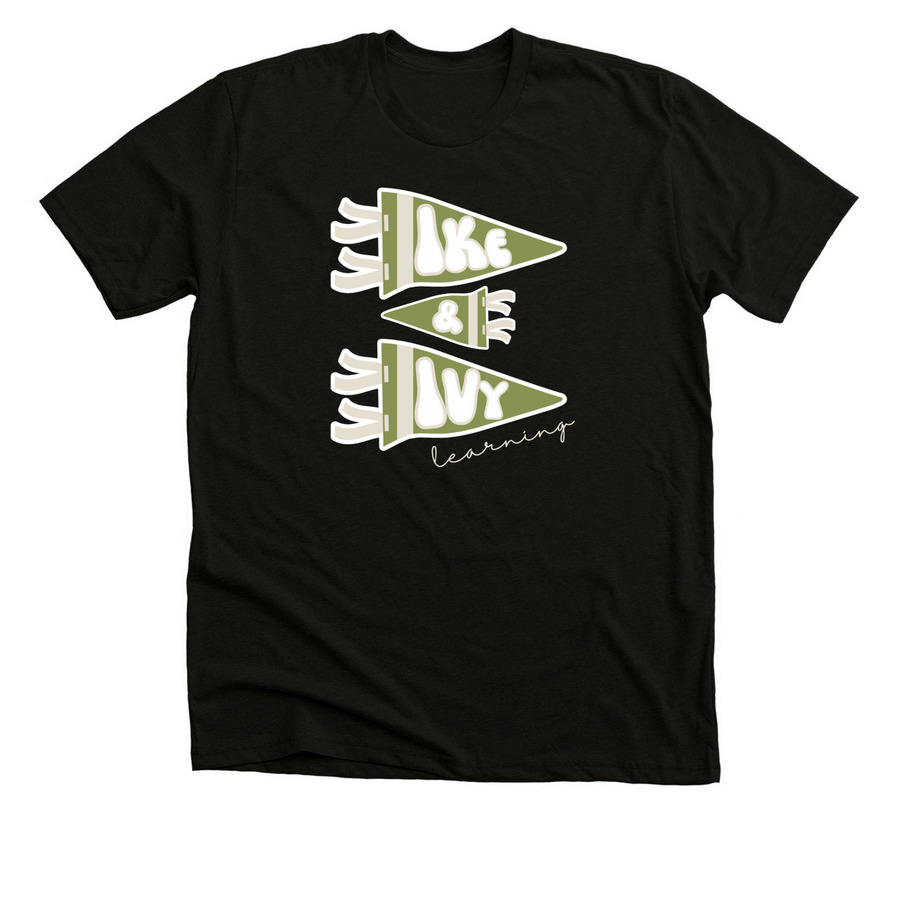 Ike & Ivy Pennant*, a Black Heather Premium Unisex Tee