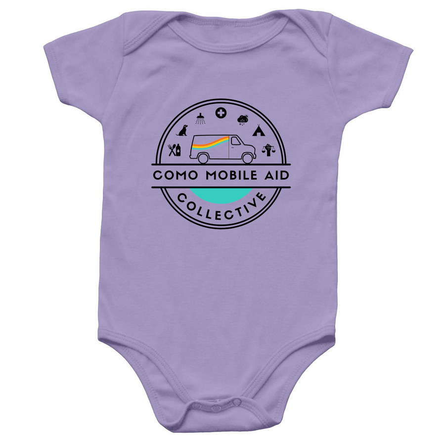 For little accomplices in training, a Lavender Infant Onesie