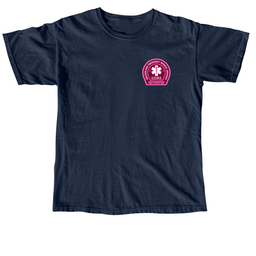 Guilderland EMS Breast Cancer Awareness, a True Navy Comfort Colors Unisex Tee
