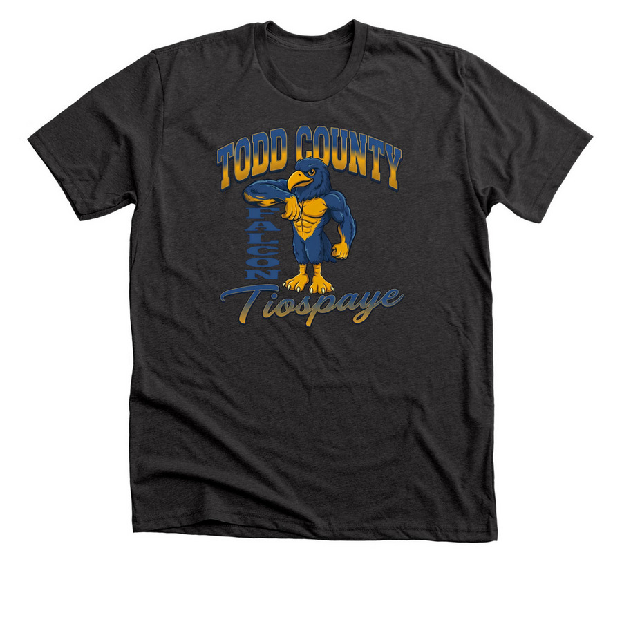 Falcon Tiospaye, a Dark Grey Heather Premium Unisex Tee