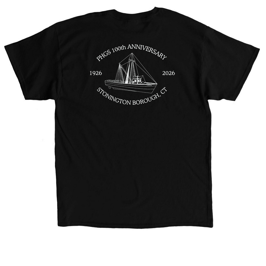 100th Anniversary Short/Long Sleeve & Tanks, a Black Classic Unisex Tee (back-view)