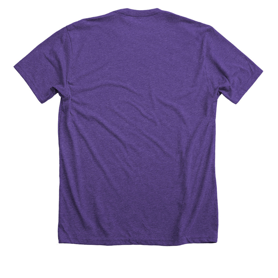 Friends of the East Lansing Library, a Heather Team Purple Premium Unisex Tee (back-view)