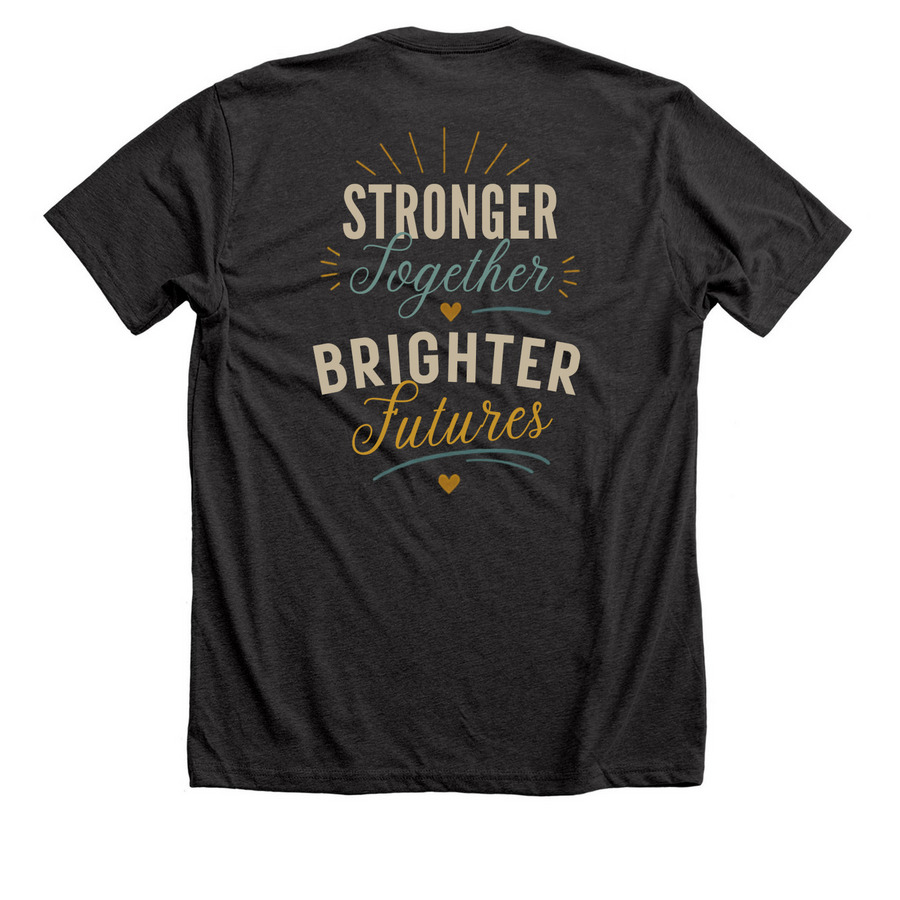 TX FASD - Connection Changes Everything, a Dark Grey Heather Premium Unisex Tee (back-view)