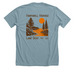 Heritage Collection Shirts, a Heather Blue Lagoon Premium Unisex Tee (back-view)