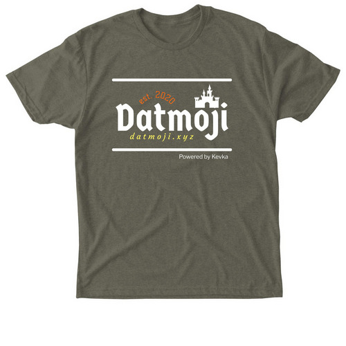 'DATMOJI' Kingdom Tee, a Military Green Triblend Tee