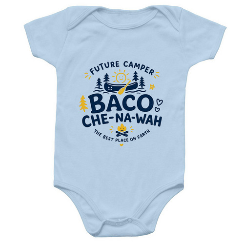 Future Camper, a Light Blue Infant Onesie