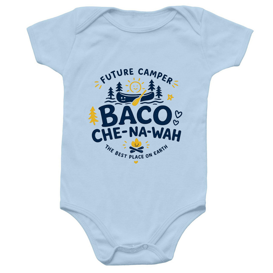 Future Camper, a Light Blue Infant Onesie
