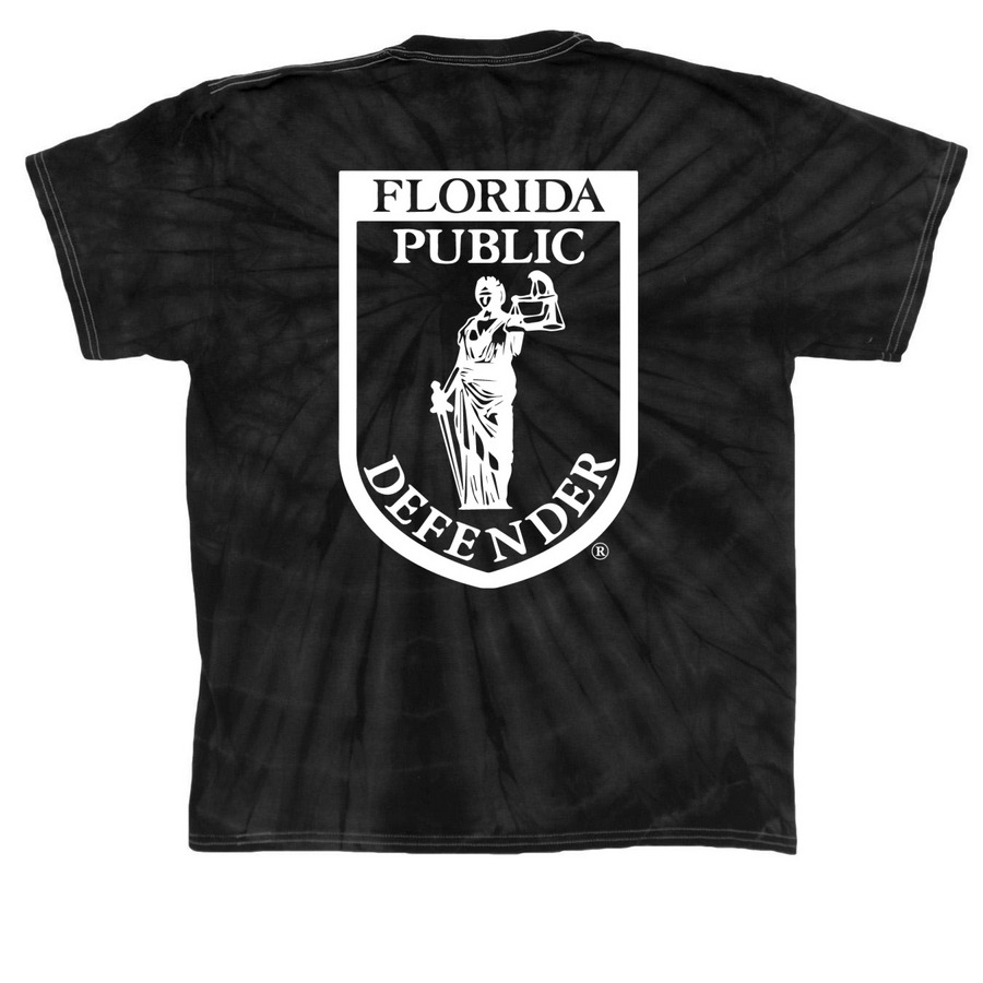 FPDA Allegedly, a Black Classic Tie Dye Tee (back-view)