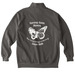 CNM Pelvis on Back, a Pepper Comfort Colors Quarter Zip Pullover (back-view)