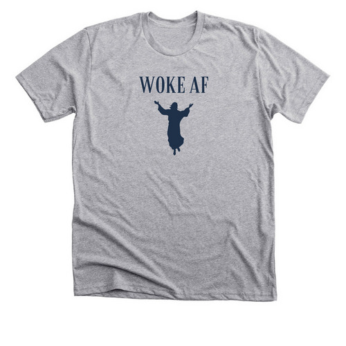 Jesus was woke., a Athletic Heather Premium Unisex Tee