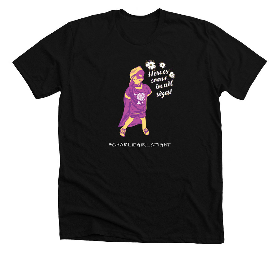 Charlie's Fight, a Solid Black Blend Premium Unisex Tee