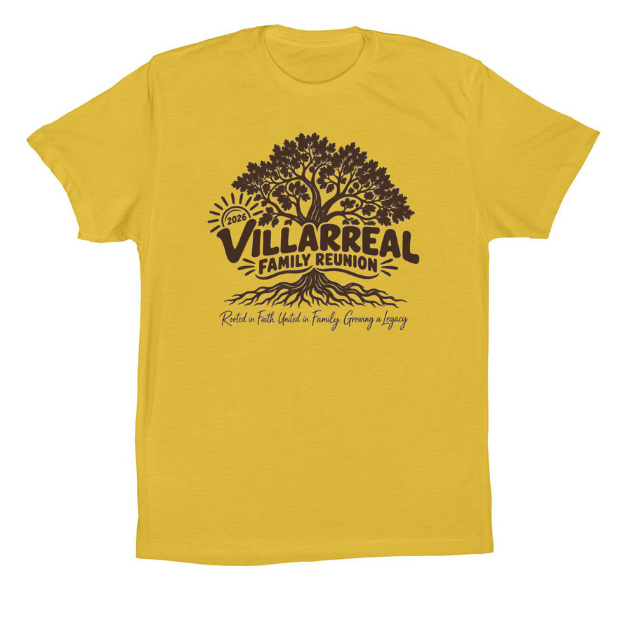 2026 Villarreal Family Reunion, a Maize Yellow Premium Cotton Tee