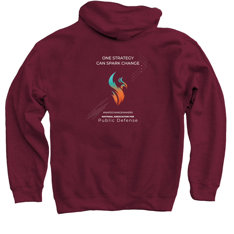 Changemakers, a Maroon Pullover Hoodie (back-view)