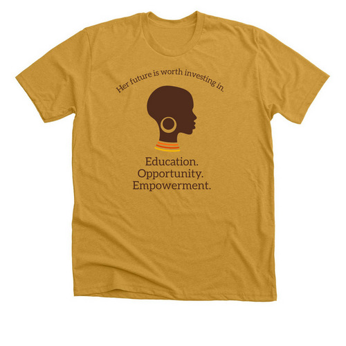 Her Future is Worth Investing In, a Heather Mustard Premium Unisex Tee
