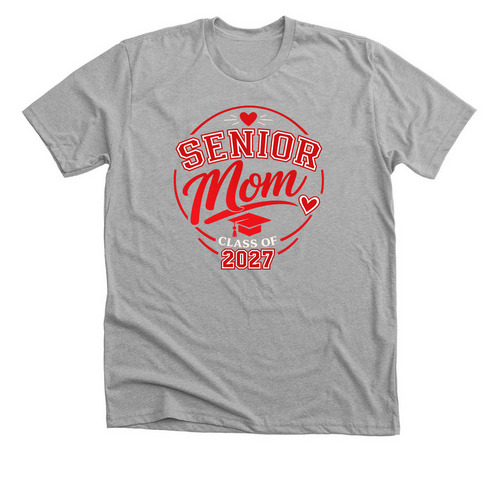 Senior Mom&nbsp;, a Athletic Heather Premium Unisex Tee
